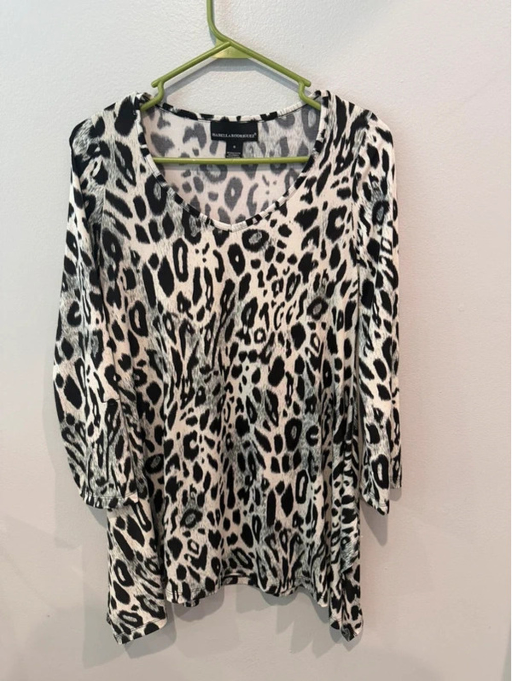 Isabella Rodriguez Animal Print Sharkbite Tunic Top Size S
